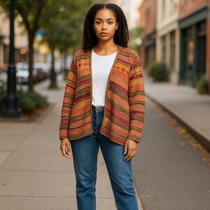 🛍Bundle sale🛍Chaps Multicolor Patterned Women's Sweater medium